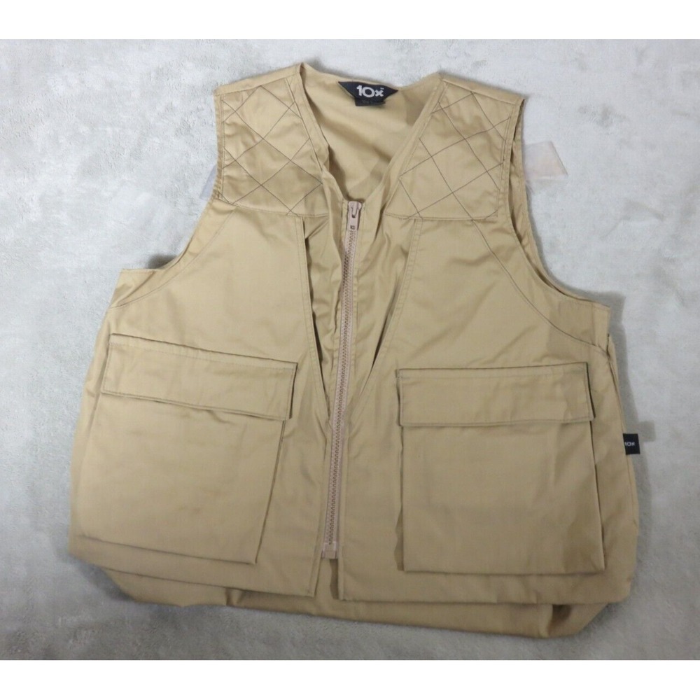 Vintage 10X Vest Duck Canvas Upland‎ Hunting Shooting Men's Large